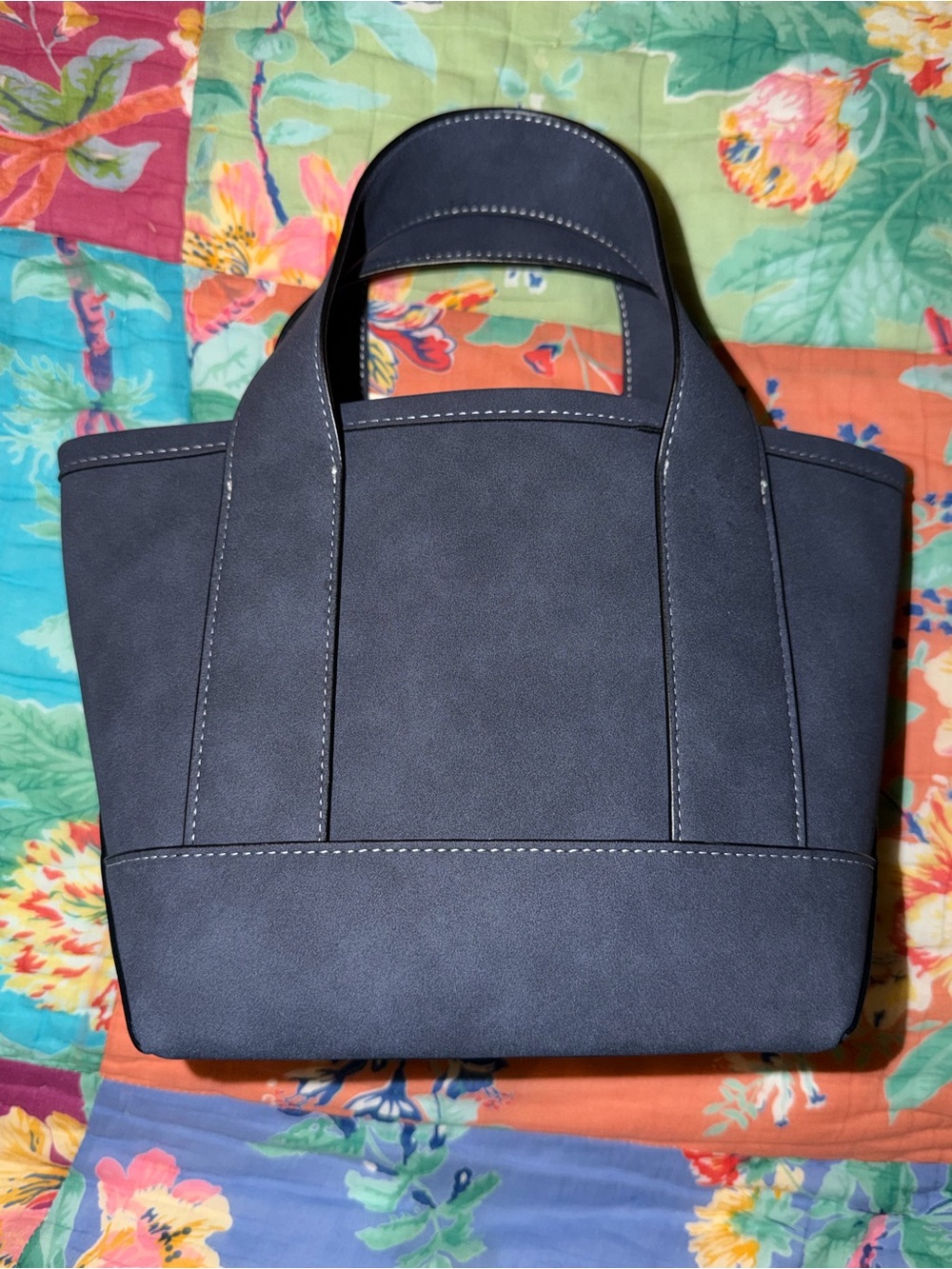 Gap × DÔEN Vegan Suede Mini Tote Bag - Navy Blue - Picture 7 of 12